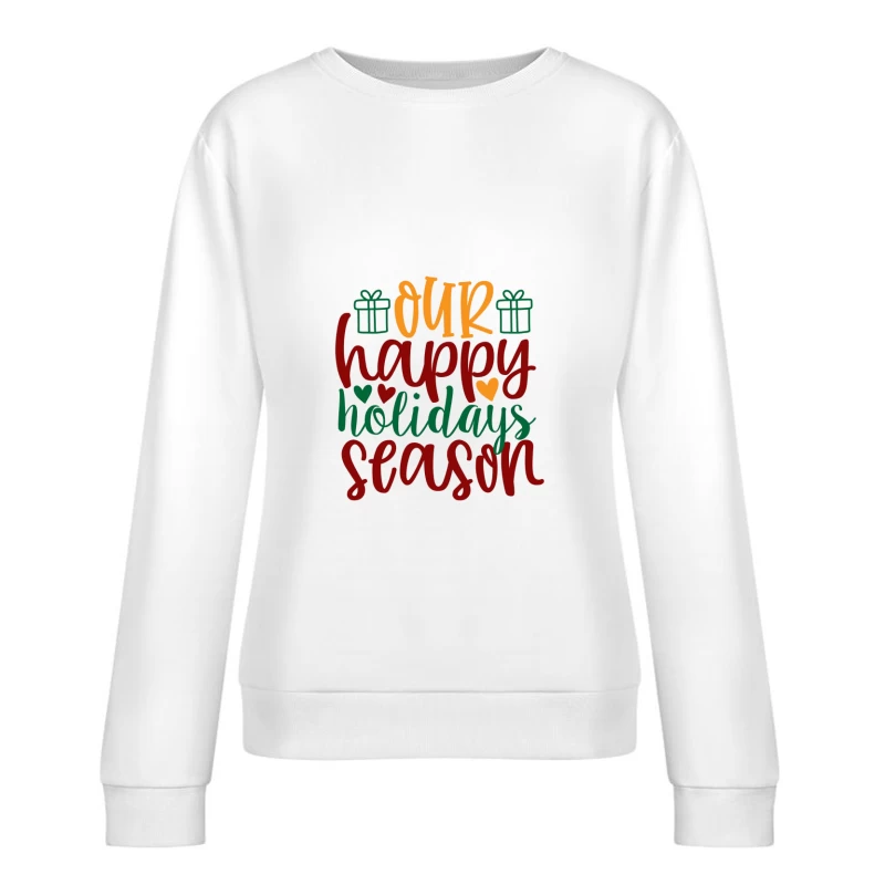 Joyeuses Fêtes Lumineuses Femme Sweat-shirt à enfiler