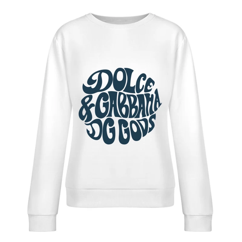 Dolce & Gabbana Logo Design im Retro-Stil Damen Pullover Sweatshirt