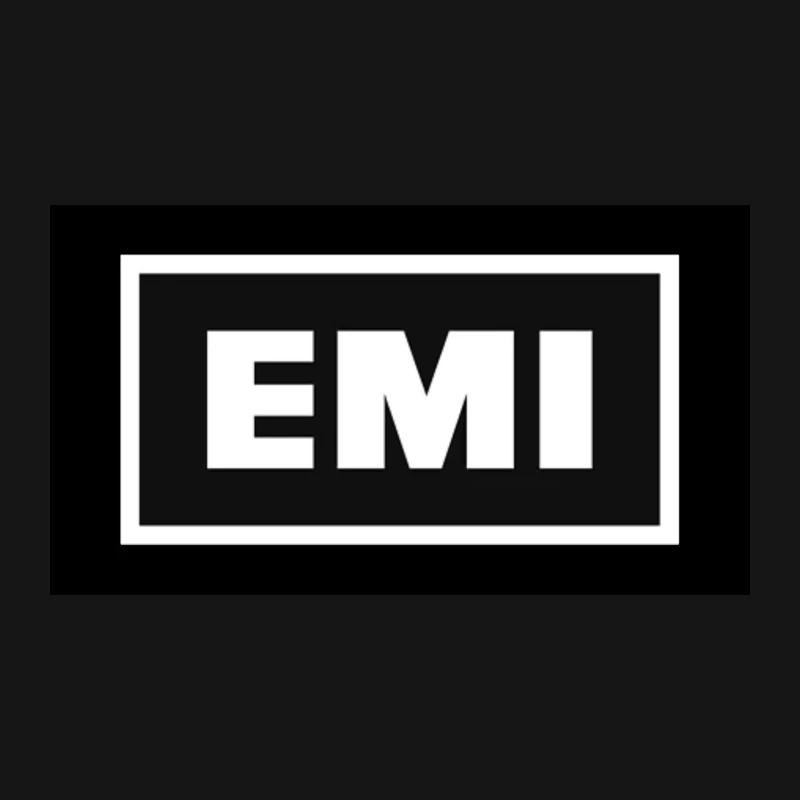 EMI: Iconic Music Industry Logo in Black and White Desk Mat