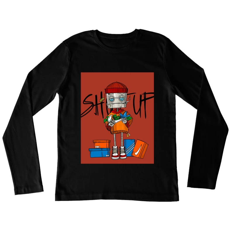 Streetwear Robot Female Long Sleeve T-Shirt