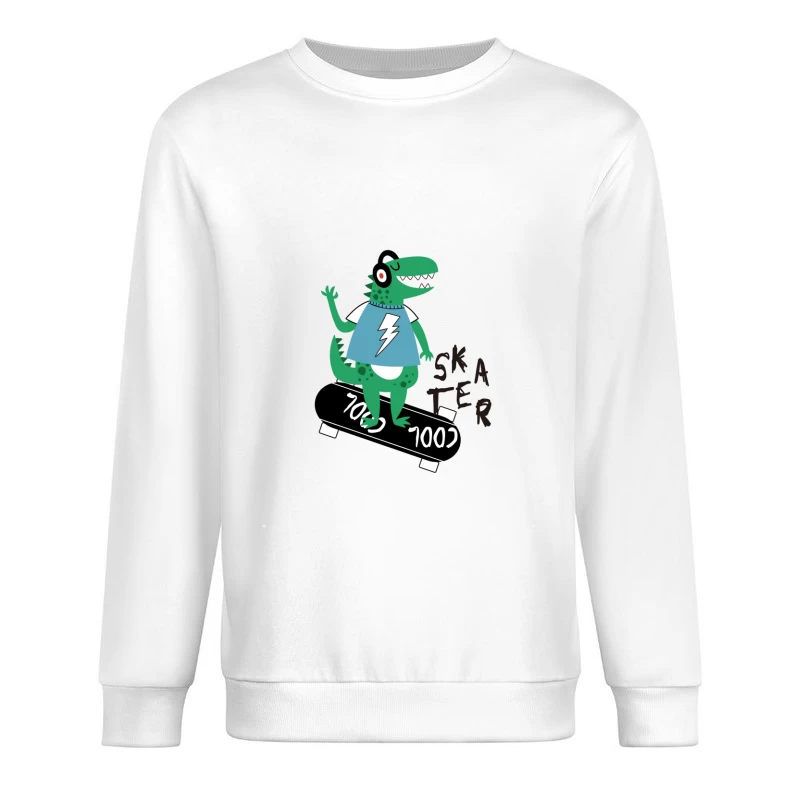 Dinosaurier Skater auf Skateboard Herren Pullover Sweatshirt