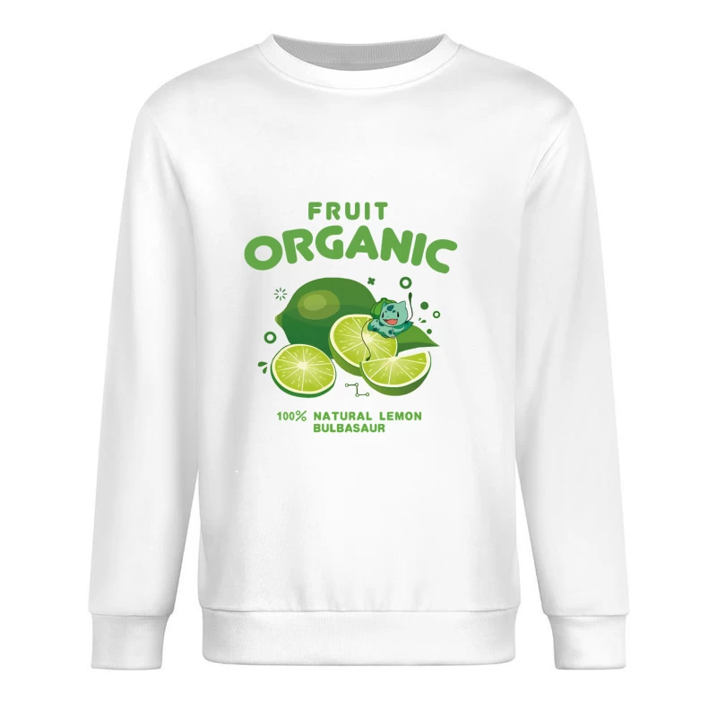 Bio-Zitrone mit Bulbasaur Herren Pullover Sweatshirt