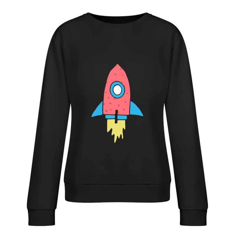 Fusée colorée en dessin animé Femme Sweat-shirt à enfiler