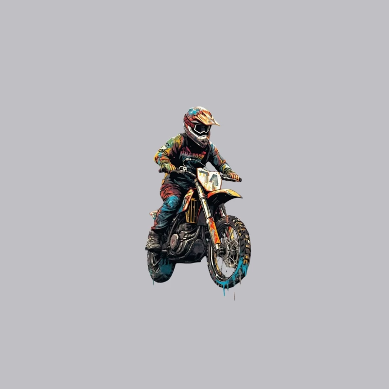 Dynamic Motocross Rider in Action Travel Mug