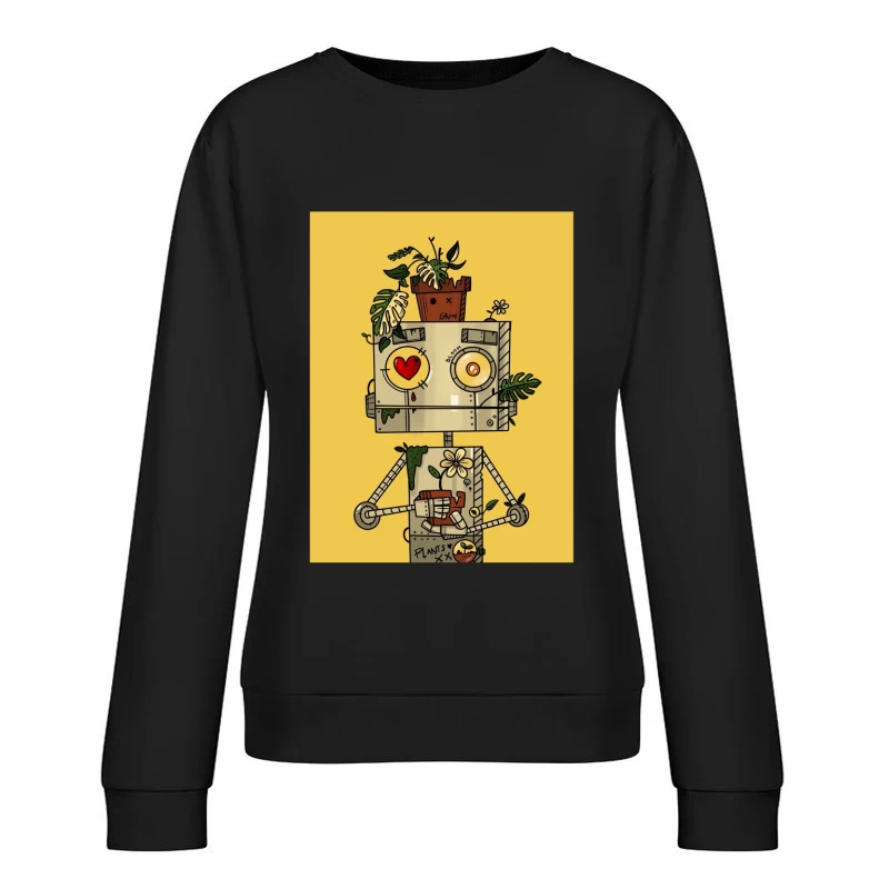 Robokite Botanical Potted Plants Female Pullover Sweatshirt