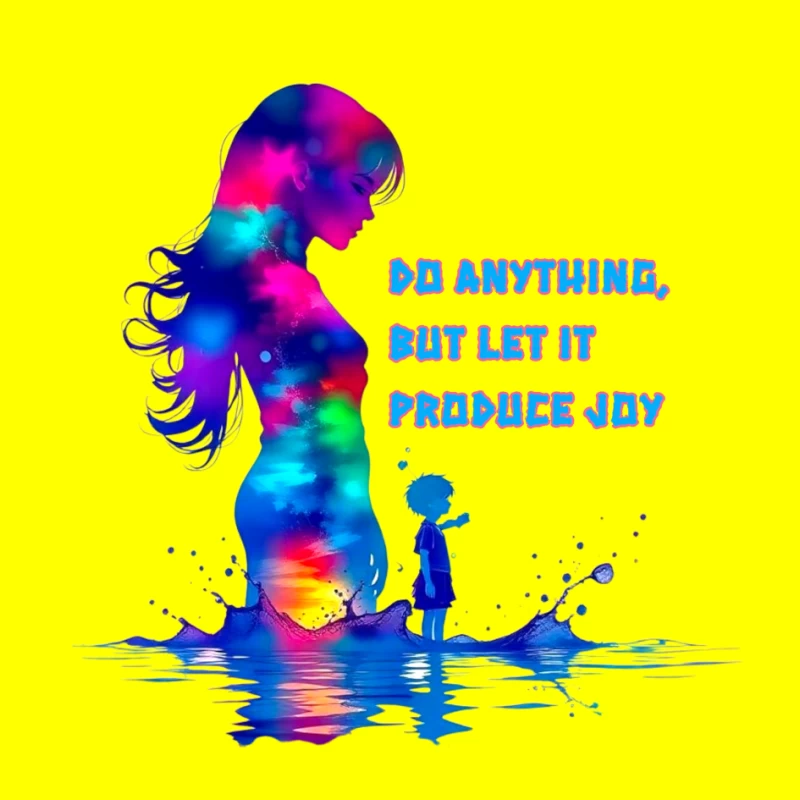 Colorful Silhouette of Joy Pin