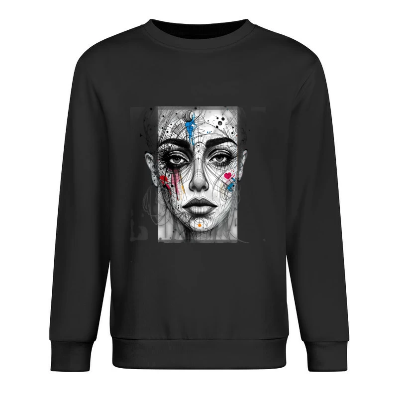 Abstract girl statue Male Pullover Sweatshirt