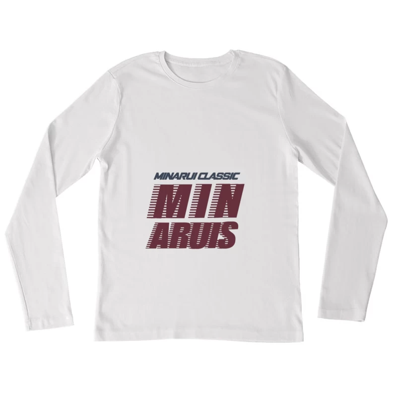 Conception de Logo Minarui Classique Femme Manches Longues T-Shirt