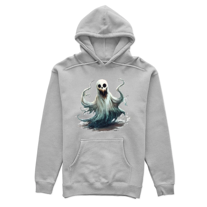 Ethereal Ghost Monster with Haunting Expression Female Pullover Hoodie