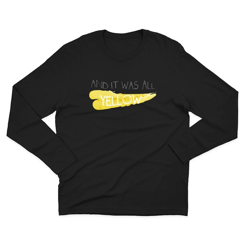 Coldplay Lyrics Yellow Male Long Sleeve T-Shirt