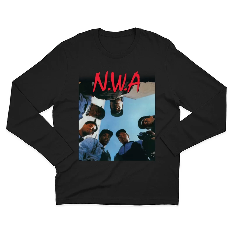 N.W.A Group Circle Low-Angle Photo Against Blue Sky Male Long Sleeve T-Shirt