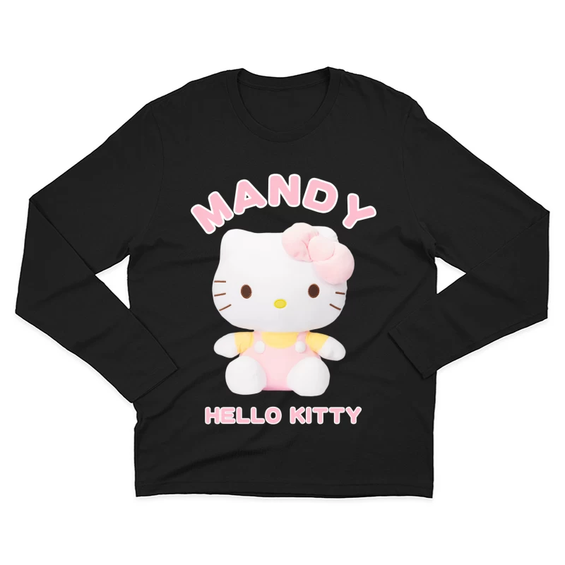 Mandy Hello Kitty in Rosa Herren Langarm T-Shirt