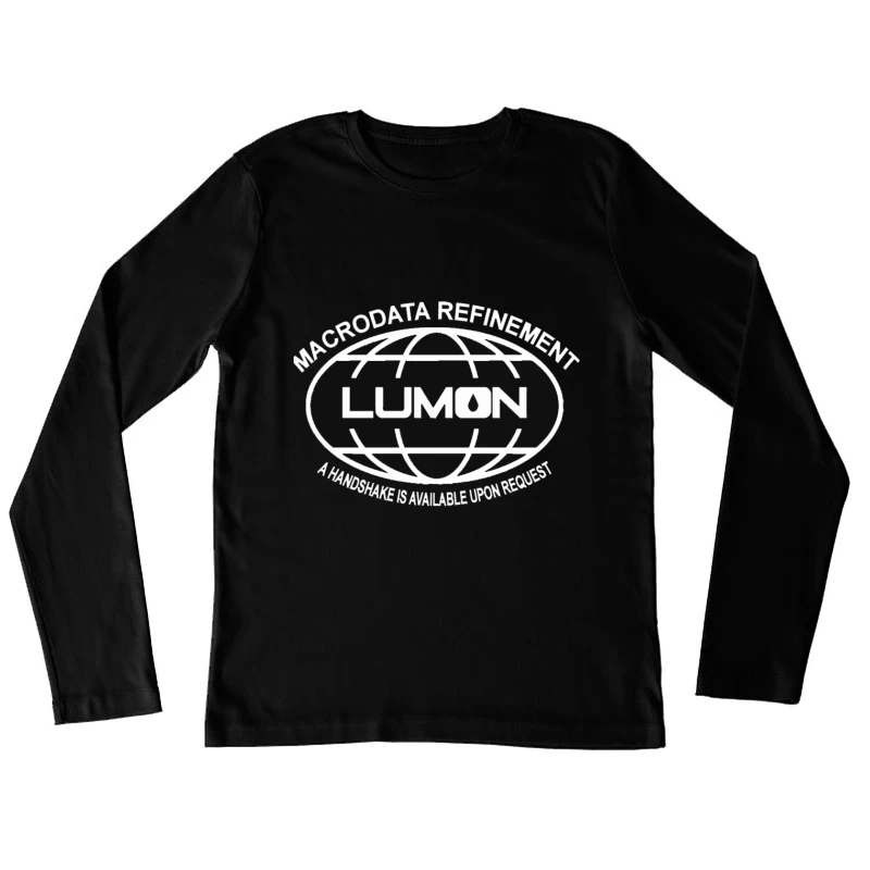 Lumon Industries Retro Corporate Globe Logo Female Long Sleeve T-Shirt