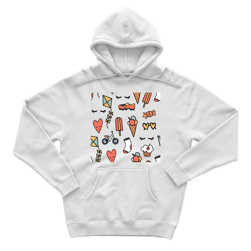 Motifs ludiques colorés sur fond noir Homme Sweat à capuche
