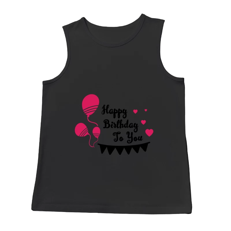 Balloons et cœurs roses Homme Débardeur
