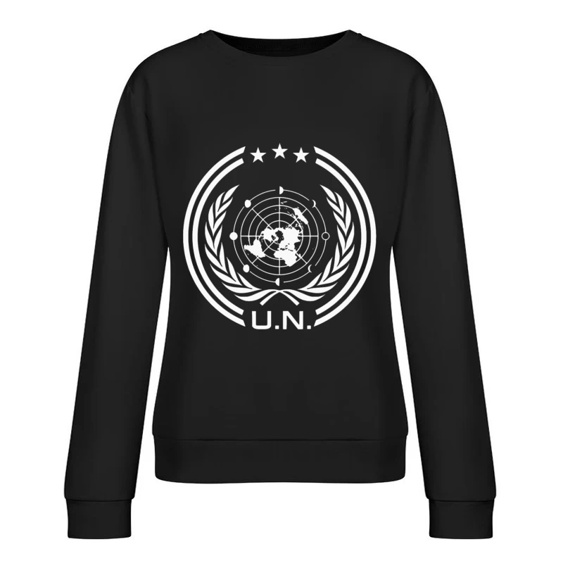 UN Logo Retro Female Pullover Sweatshirt