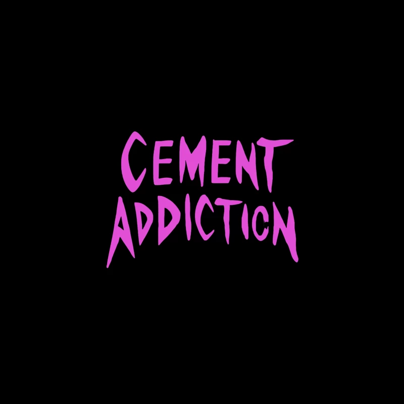 Pink Handwritten Text: Cement Addiction Desk Mat