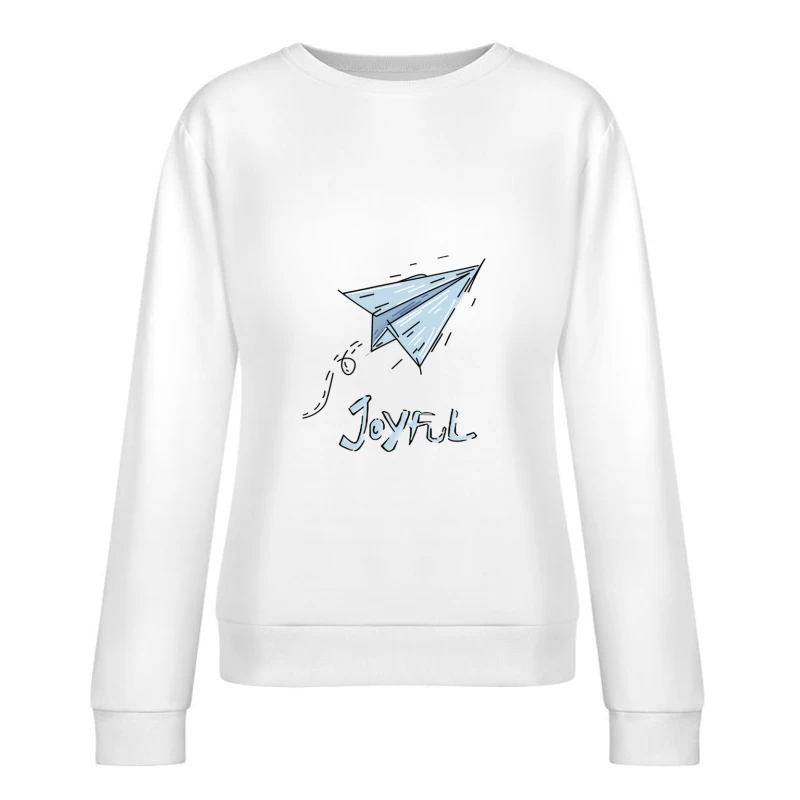 Papierflieger Freude Design Damen Pullover Sweatshirt