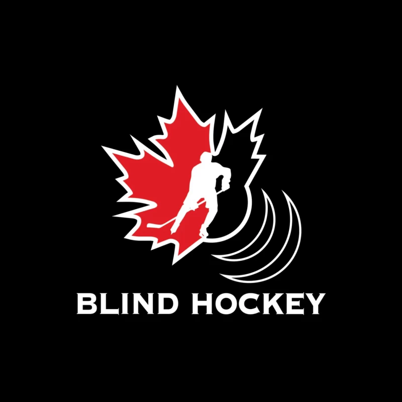 Canadian Blind Hockey Sports Logo Design Cotton Tote Bag