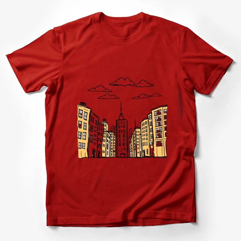 Cityscape Illustration Male T-Shirt