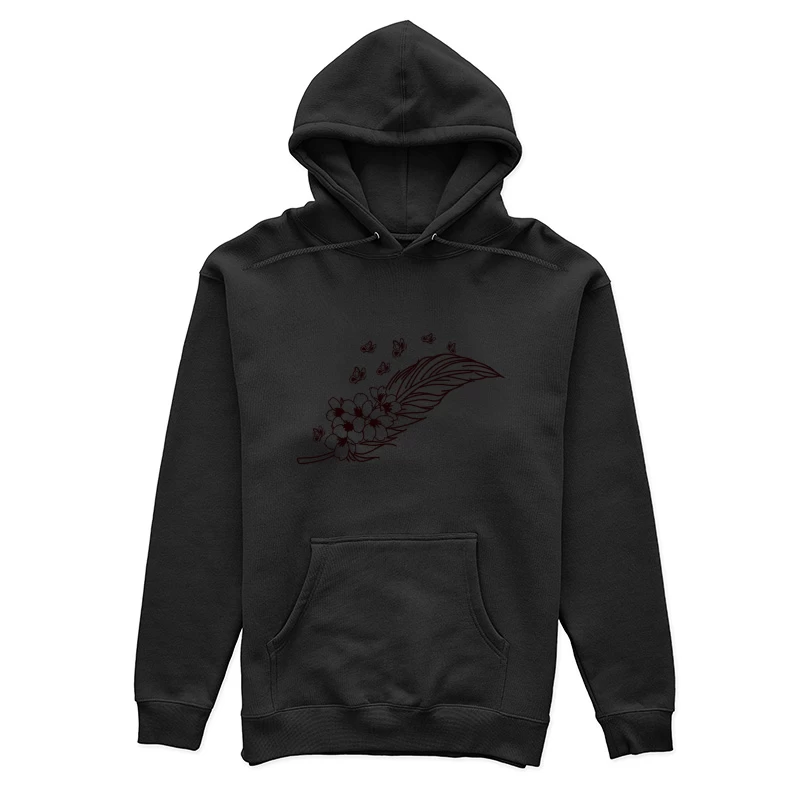 Florales Design mit Schmetterlingen Damen Pullover Hoodie