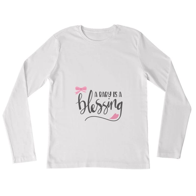 Annonce de bébé avec bénédiction Femme Manches Longues T-Shirt