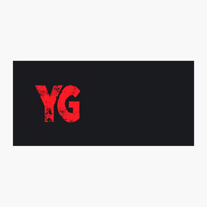 Distressed YG Logo on Black Background Coffee Mug