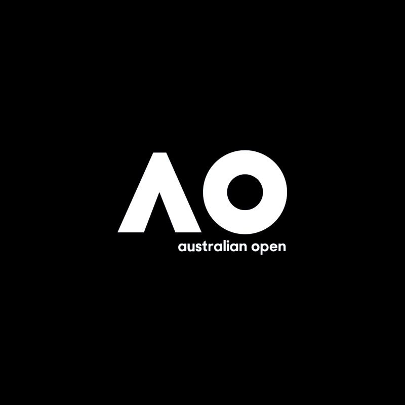 Australian Open Tennis Tournament White Minimalist Logo iPhone Case