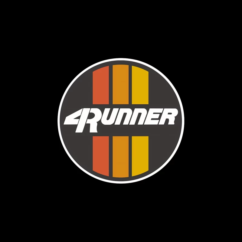 Retro-Style 4Runner Logo with Orange-Yellow Racing Stripes Mouse Pad