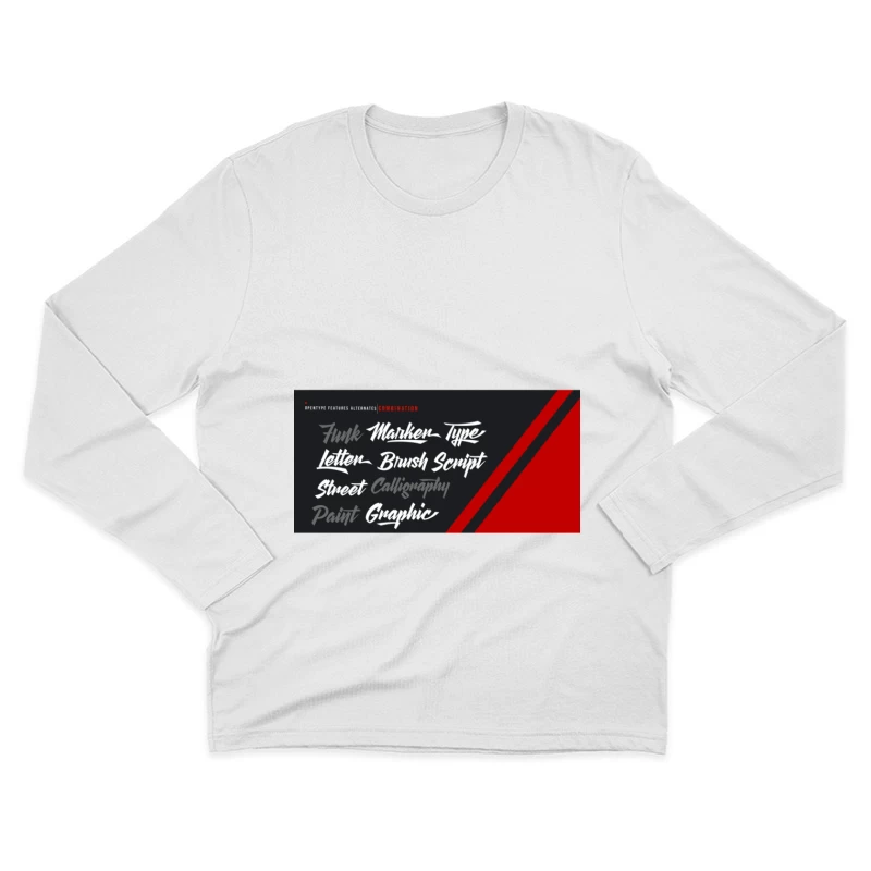 Design typographique alterné avec texte artistique Homme Manches Longues T-Shirt
