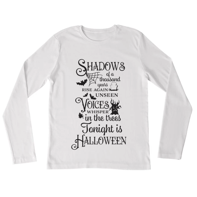 Halloween Étrange Femme Manches Longues T-Shirt