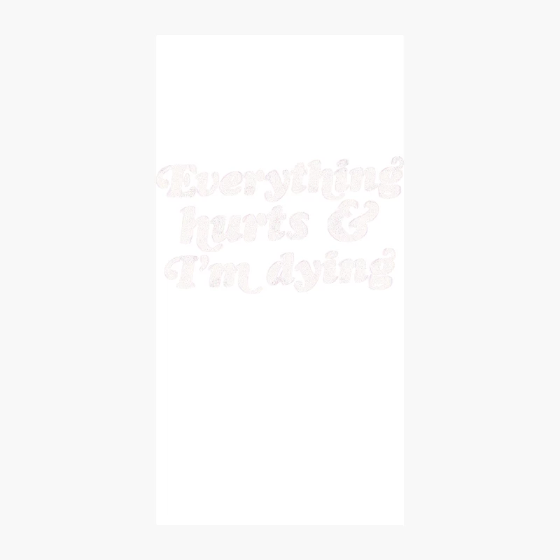 Faded Cursive Text on White Background iPhone Case