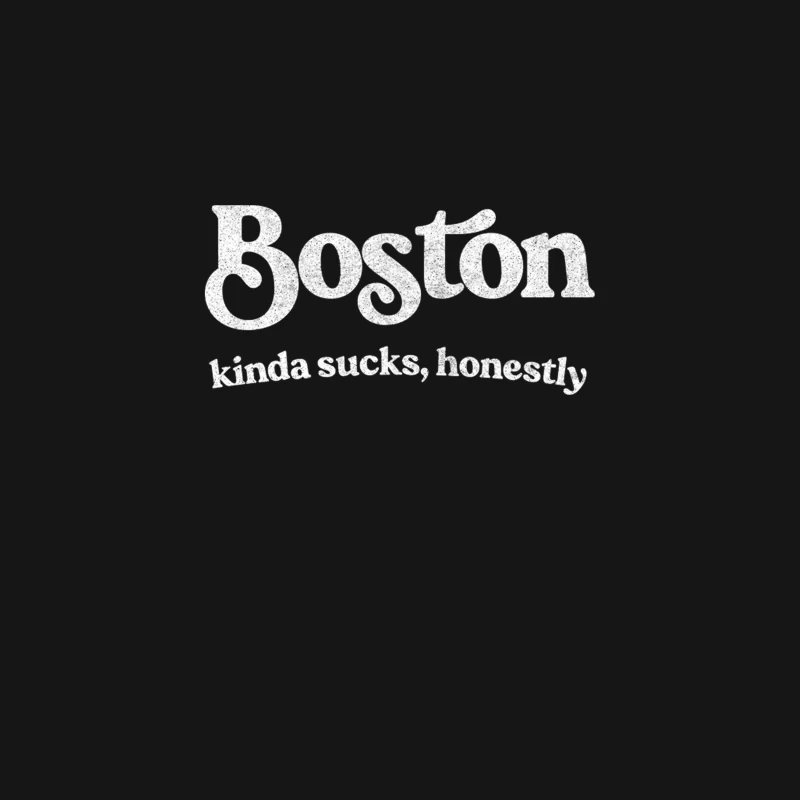 Boston Sucks - Retro Style Typography Design Desk Mat