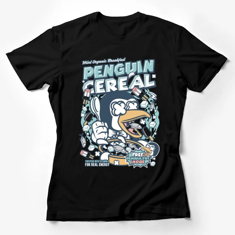 Céréale Pengouin Organique - Petit Déjeuner Amusant Femme T-Shirt