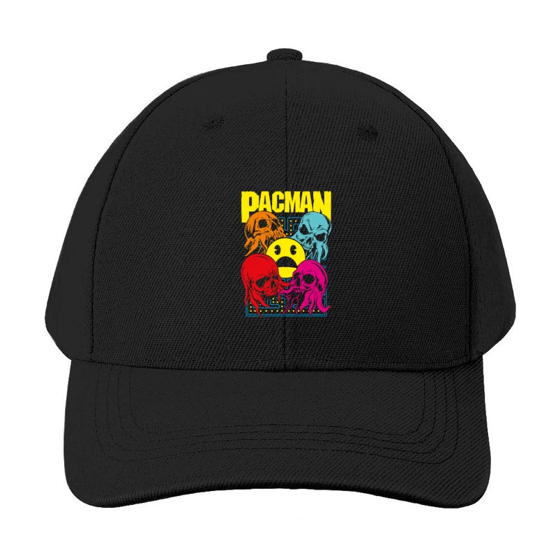 Pac-Man Skull Design Baseball Cap