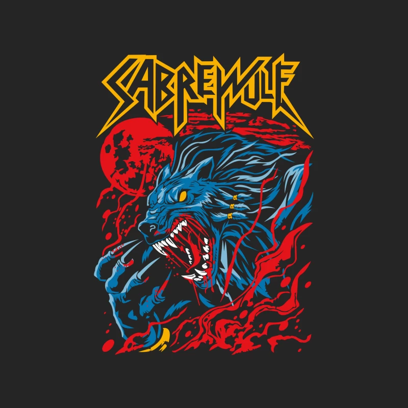 Sabrewulf Graphic Art Illustration Male Pullover Sweatshirt