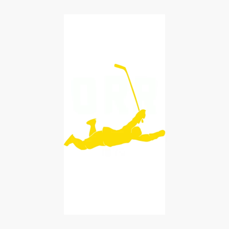 Yellow Silhouette of Diver in Action iPhone Case