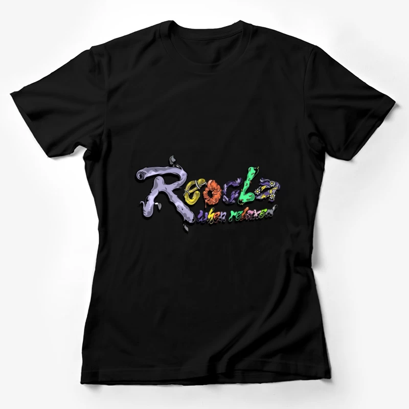 Psychedelisches Retro-Design mit Botschaft Damen T-Shirt