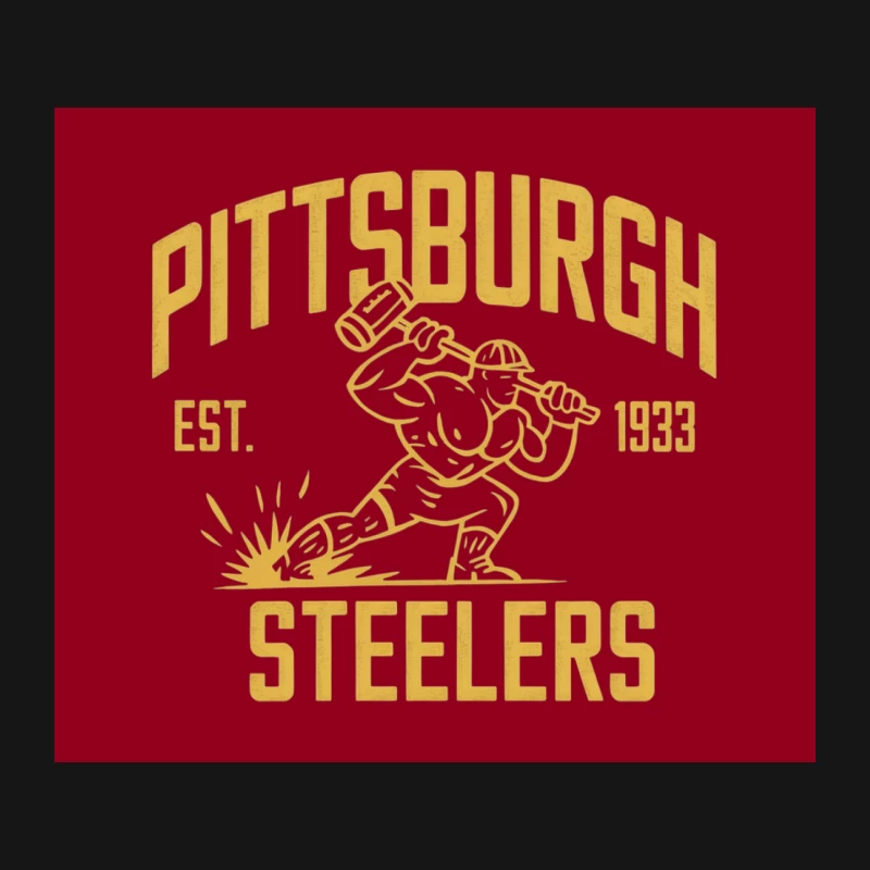Vintage Pittsburgh Steelers NFL Team Logo Established 1933 Mouse Pad
