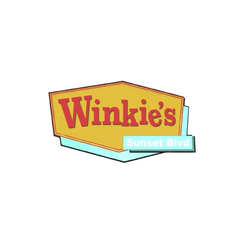 Winkie's Sunset Blvd Throw Pillow