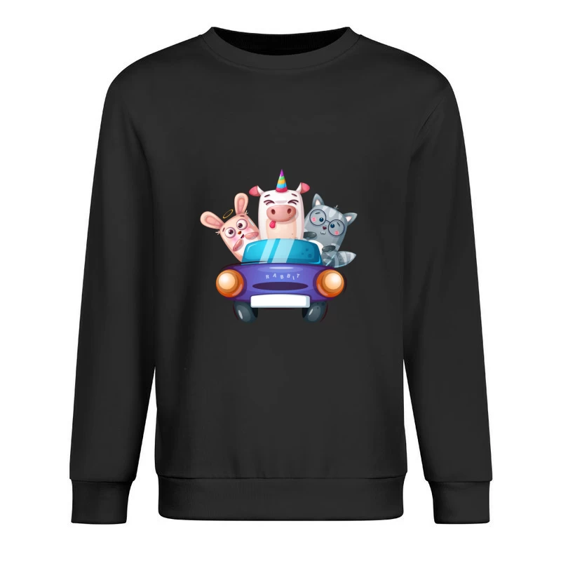 Animaux mignons dans la voiture Homme Sweat-shirt à enfiler