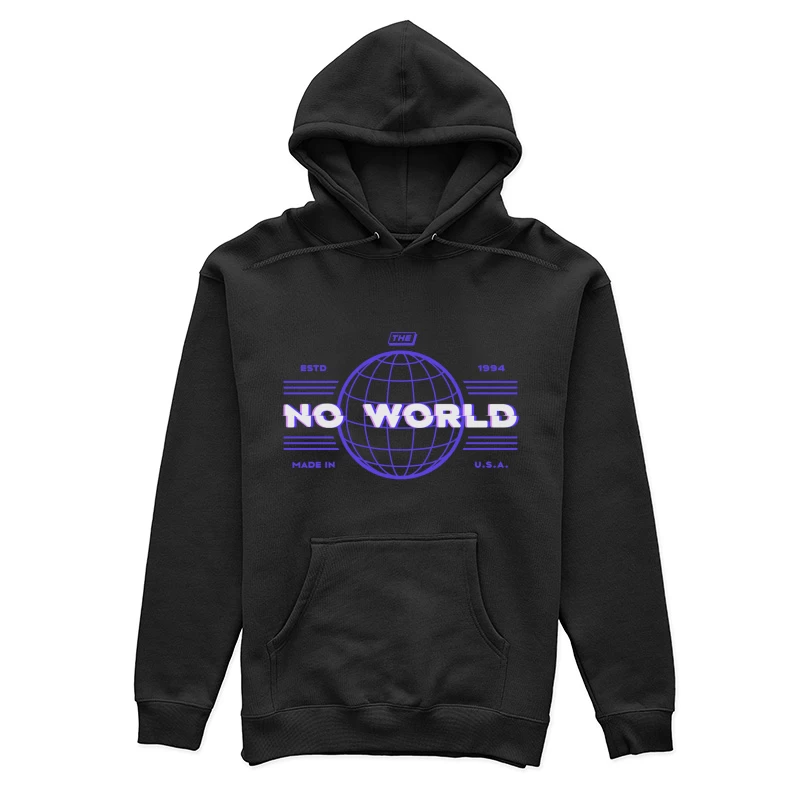 No World Globus Design Damen Pullover Hoodie
