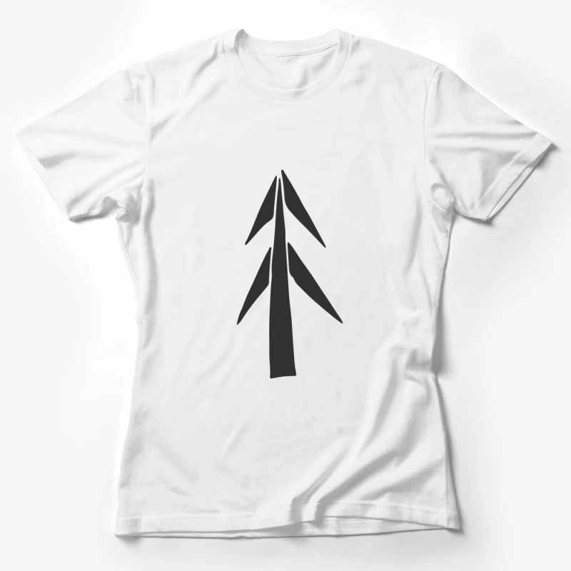 Arbre Noir Stylisé Femme T-Shirt