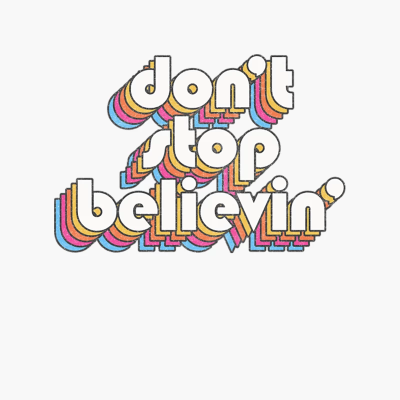 Don_t Stop Believin_  Lyrics Typography Design Cotton Tote Bag