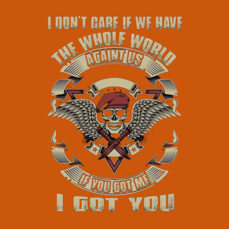 Motivational Military Solidarity Design Pin