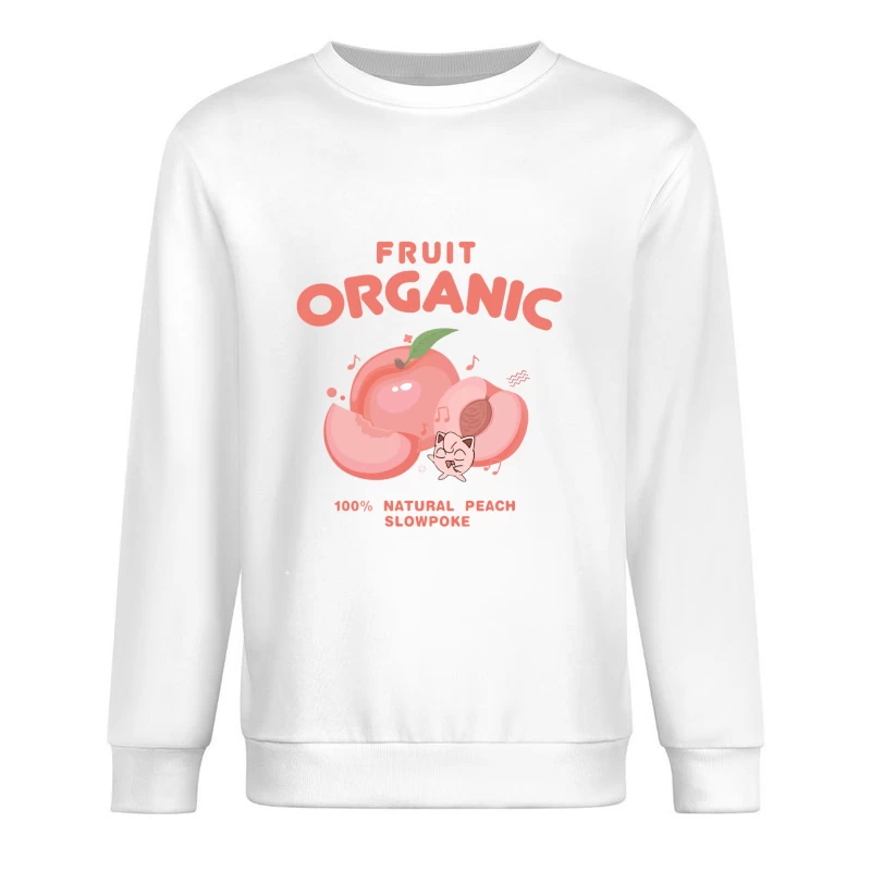 Natürlicher Pfirsich Spaß Herren Pullover Sweatshirt