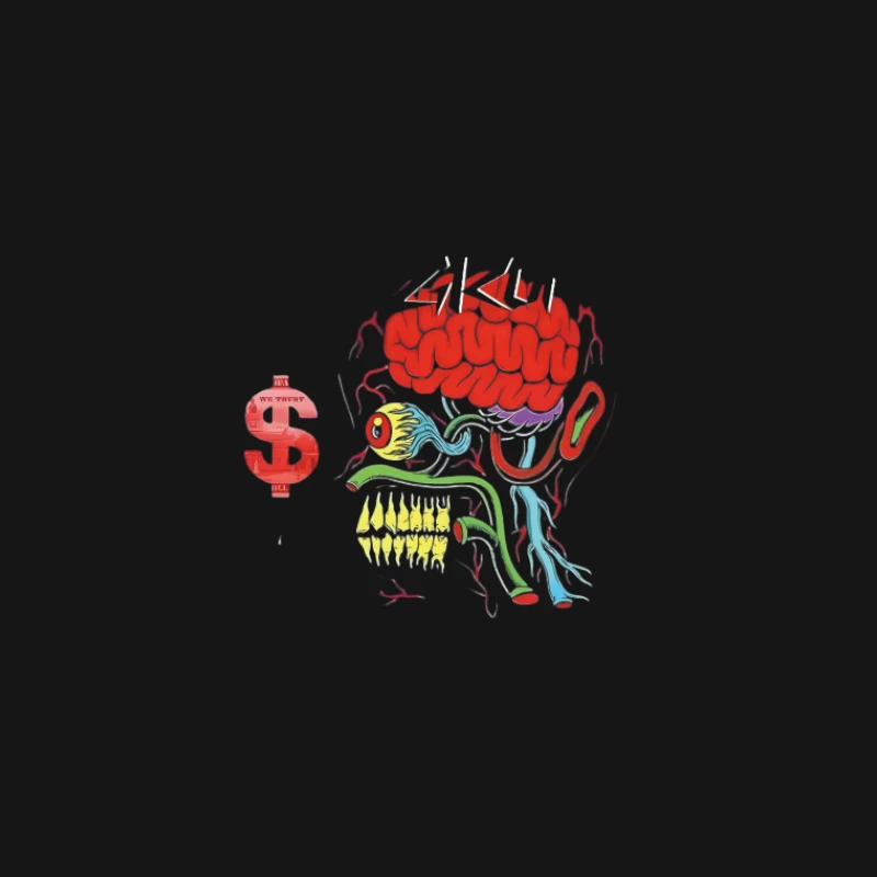 Gehirndesign mit Dollarzeichen Herren T-Shirt
