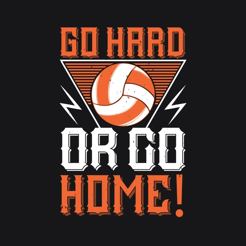 Motivation Volley-ball: Jouer Dur ou Rentrer Homme Sweat à capuche
