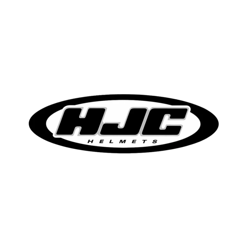 HJC Helmets Motorcycle Brand Logo in Black and White Pin