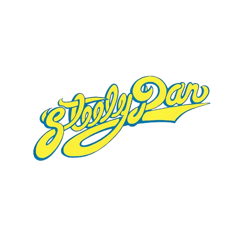 Steely Dan Classic Yellow Cursive Band Logo Tapestry